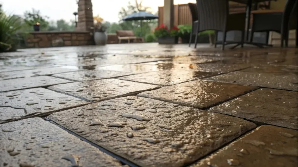 Terrasse en pierre près de Saint-Rémy-lès-Chevreuse